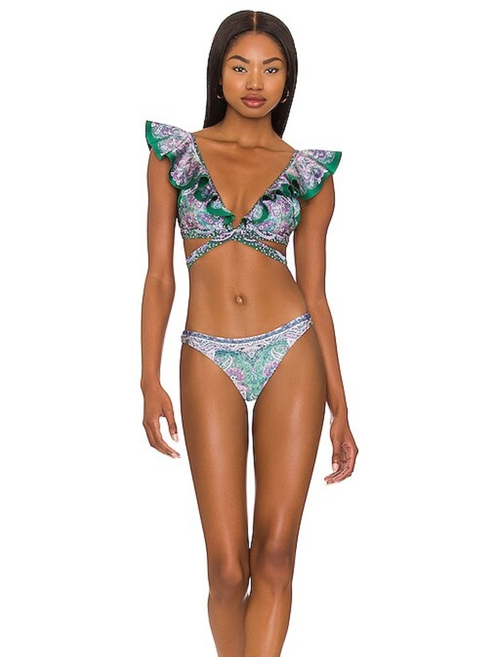 Zimmermann Anneke Wrap Paisley Bikini